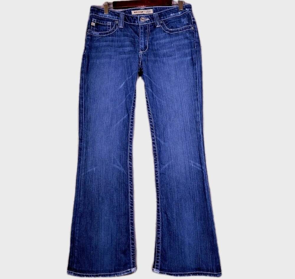 BIG STAR Jeans Women's 28L Maddie Bootcut Mid Rise Embroidered Stitch Denim